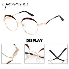Load image into Gallery viewer, Design Round Women&#39;s Prescription Glasses Frame For Women Decorative Glasses Without Diopters Computer Fake Eyeglasses Oversize
