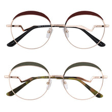Load image into Gallery viewer, Design Round Women&#39;s Prescription Glasses Frame For Women Decorative Glasses Without Diopters Computer Fake Eyeglasses Oversize
