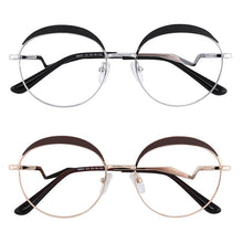 Load image into Gallery viewer, Design Round Women&#39;s Prescription Glasses Frame For Women Decorative Glasses Without Diopters Computer Fake Eyeglasses Oversize