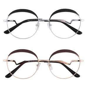 Design Round Women's Prescription Glasses Frame For Women Decorative Glasses Without Diopters Computer Fake Eyeglasses Oversize