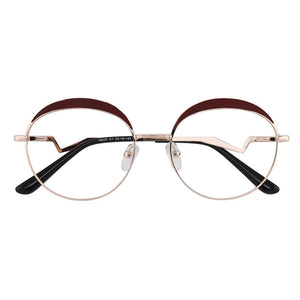 Design Round Women's Prescription Glasses Frame For Women Decorative Glasses Without Diopters Computer Fake Eyeglasses Oversize