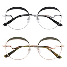 Load image into Gallery viewer, Design Round Women&#39;s Prescription Glasses Frame For Women Decorative Glasses Without Diopters Computer Fake Eyeglasses Oversize
