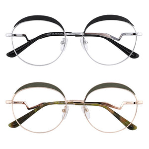 Design Round Women's Prescription Glasses Frame For Women Decorative Glasses Without Diopters Computer Fake Eyeglasses Oversize