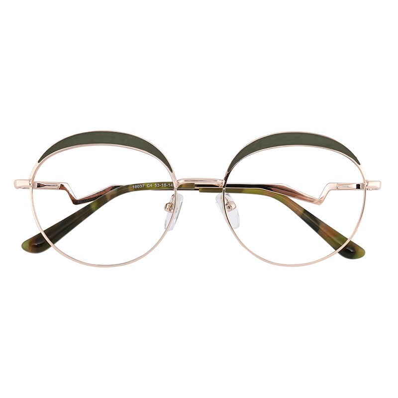 Design Round Women's Prescription Glasses Frame For Women Decorative Glasses Without Diopters Computer Fake Eyeglasses Oversize