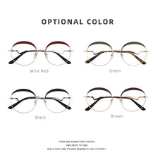 Load image into Gallery viewer, Design Round Women&#39;s Prescription Glasses Frame For Women Decorative Glasses Without Diopters Computer Fake Eyeglasses Oversize