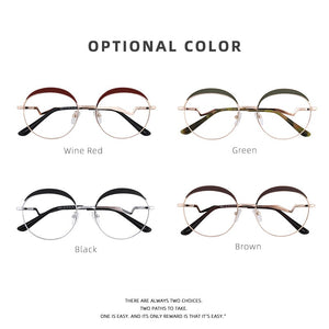 Design Round Women's Prescription Glasses Frame For Women Decorative Glasses Without Diopters Computer Fake Eyeglasses Oversize