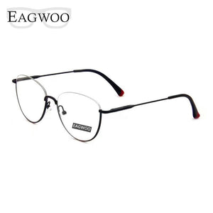 Designed Women Eyeglasses Semi Optical Frame Cat Eye Spring Temple Spectacle Prescription Glasses Half Rim Small Face