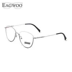 Designed Women Eyeglasses Semi Optical Frame Cat Eye Spring Temple Spectacle Prescription Glasses Half Rim Small Face