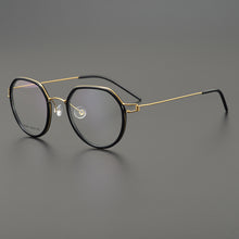 Load image into Gallery viewer, Designer Brand Prescription Round Lightweight Pure Titanium Myopia Reading Glasses Frame Men&#39;s Optical Lense