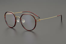 Load image into Gallery viewer, Designer Brand Prescription Round Lightweight Pure Titanium Myopia Reading Glasses Frame Men&#39;s Optical Lense