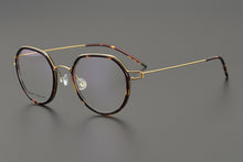 Load image into Gallery viewer, Designer Brand Prescription Round Lightweight Pure Titanium Myopia Reading Glasses Frame Men&#39;s Optical Lense