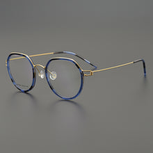 Load image into Gallery viewer, Designer Brand Prescription Round Lightweight Pure Titanium Myopia Reading Glasses Frame Men&#39;s Optical Lense