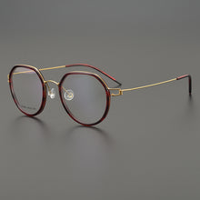 Load image into Gallery viewer, Designer Brand Prescription Round Lightweight Pure Titanium Myopia Reading Glasses Frame Men&#39;s Optical Lense