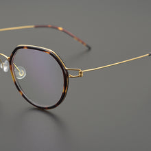 Load image into Gallery viewer, Designer Brand Prescription Round Lightweight Pure Titanium Myopia Reading Glasses Frame Men&#39;s Optical Lense