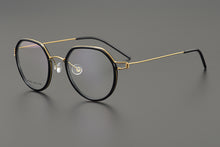 Load image into Gallery viewer, Designer Brand Prescription Round Lightweight Pure Titanium Myopia Reading Glasses Frame Men&#39;s Optical Lense