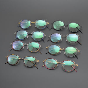 Designer Brand Pure Titanium Prescription Oval Lightweight Myopia Reading Glasses Frame Men's Woman Optical Lense