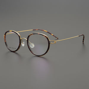 Designer Brand Pure Titanium Prescription Oval Lightweight Myopia Reading Glasses Frame Men's Woman Optical Lense
