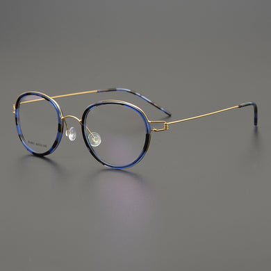 Designer Brand Pure Titanium Prescription Oval Lightweight Myopia Reading Glasses Frame Men's Woman Optical Lense