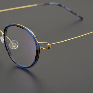 Designer Brand Pure Titanium Prescription Oval Lightweight Myopia Reading Glasses Frame Men's Woman Optical Lense