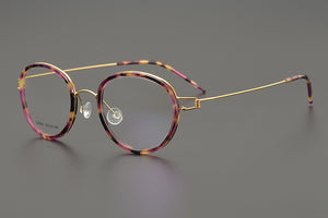Designer Brand Pure Titanium Prescription Oval Lightweight Myopia Reading Glasses Frame Men's Woman Optical Lense