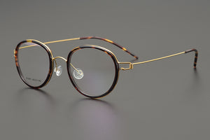 Designer Brand Pure Titanium Prescription Oval Lightweight Myopia Reading Glasses Frame Men's Woman Optical Lense
