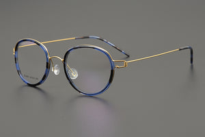 Designer Brand Pure Titanium Prescription Oval Lightweight Myopia Reading Glasses Frame Men's Woman Optical Lense