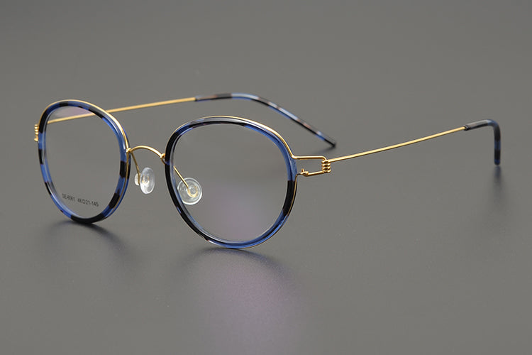 Designer Brand Pure Titanium Prescription Oval Lightweight Myopia Reading Glasses Frame Men's Woman Optical Lense