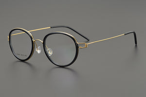 Designer Brand Pure Titanium Prescription Oval Lightweight Myopia Reading Glasses Frame Men's Woman Optical Lense