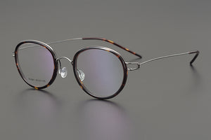 Designer Brand Pure Titanium Prescription Oval Lightweight Myopia Reading Glasses Frame Men's Woman Optical Lense