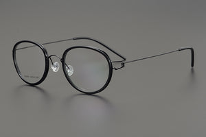 Designer Brand Pure Titanium Prescription Oval Lightweight Myopia Reading Glasses Frame Men's Woman Optical Lense