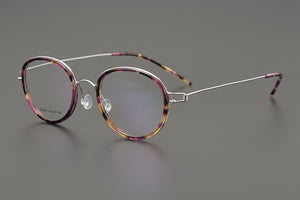 Designer Brand Pure Titanium Prescription Oval Lightweight Myopia Reading Glasses Frame Men's Woman Optical Lense