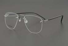 Load image into Gallery viewer, Designer Brand Rimless Prescription Lightweight Pure Titanium Myopia Reading Glasses Frame Men&#39;s Woman Optical Lense