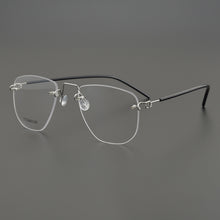 Load image into Gallery viewer, Designer Brand Rimless Prescription Lightweight Pure Titanium Myopia Reading Glasses Frame Men&#39;s Woman Optical Lense