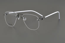 Load image into Gallery viewer, Designer Brand Rimless Prescription Lightweight Pure Titanium Myopia Reading Glasses Frame Men&#39;s Woman Optical Lense