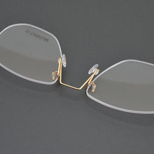 Load image into Gallery viewer, Designer Brand Rimless Prescription Lightweight Pure Titanium Myopia Reading Glasses Frame Men&#39;s Woman Optical Lense