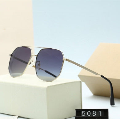 Designer Original Brand Gradient Polarized Toad Sunglasse  Trimming Metal Frame Pilot Sun Glasses Driving UV400 Eyewear