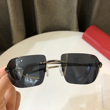 Load image into Gallery viewer, Designer Sunglasses Women’s  Carter Cat Eye Sun glasses Women Buffs Shades Eyewear Rimless Square Sunglasses Gafas De Sol