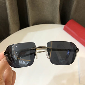 Designer Sunglasses Women’s  Carter Cat Eye Sun glasses Women Buffs Shades Eyewear Rimless Square Sunglasses Gafas De Sol
