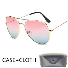 Load image into Gallery viewer, Designer pilot Sunglasses Men pilot sun Glasses pilot Brand Women black mirror retro de sol bag box case sunglasses for men