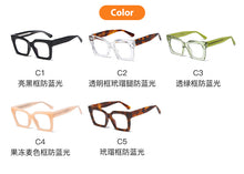 Carica l&#39;immagine nel visualizzatore di Gallery, Desinger Acetate Square Optical Frame Ladies TR90 Tortoiseshell Clear Oversized Glasses Prescription Eyeglasses Frames For Women