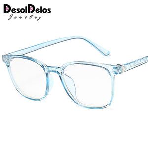 DesolDelos Transparent Glasses Frames Men Women Fake Glasses Vintage Optical Myopia Eyeglasses Frames Ladies Retro Eyewear