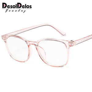 DesolDelos Transparent Glasses Frames Men Women Fake Glasses Vintage Optical Myopia Eyeglasses Frames Ladies Retro Eyewear
