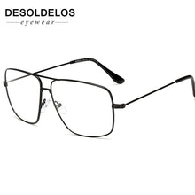 Load image into Gallery viewer, DesolDelos Vintage Gold Metal Frame Eyeglasses Mens Womens Sun glasses Retro Square Optical Lens Eyewear Nerd Clear Lens Glasses