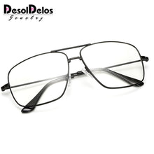 Load image into Gallery viewer, DesolDelos Vintage Gold Metal Frame Eyeglasses Mens Womens Sun glasses Retro Square Optical Lens Eyewear Nerd Clear Lens Glasses