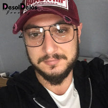 Load image into Gallery viewer, DesolDelos Vintage Gold Metal Frame Eyeglasses Mens Womens Sun glasses Retro Square Optical Lens Eyewear Nerd Clear Lens Glasses