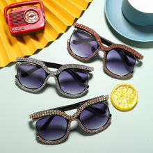 Load image into Gallery viewer, Diamond Blue Light Blocking Glasses Retro Square Frames Men Women Sunglasses UV400 Eyeglasses Spectacle Frames Eyewear