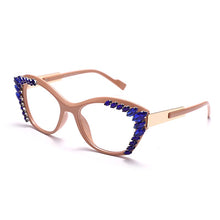 Load image into Gallery viewer, Diamond Cat Eye Optical Glasses Prescription Frames Women Transparent Glasses Spectacle Eyeglasses Frames Men