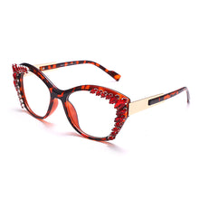Carica l&#39;immagine nel visualizzatore di Gallery, Diamond Cat Eye Optical Glasses Prescription Frames Women Transparent Glasses Spectacle Eyeglasses Frames Men