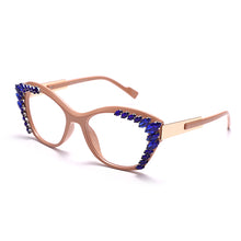 Carica l&#39;immagine nel visualizzatore di Gallery, Diamond Cat Eye Optical Glasses Prescription Frames Women Transparent Glasses Spectacle Eyeglasses Frames Men