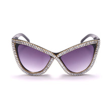 Load image into Gallery viewer, Diamond Cat Eye Sunglasses Women Brand Vintage Big Frames Sun Glasses Female Clear Lens Eyeglasses Oculos Lunette De Soleil Femm